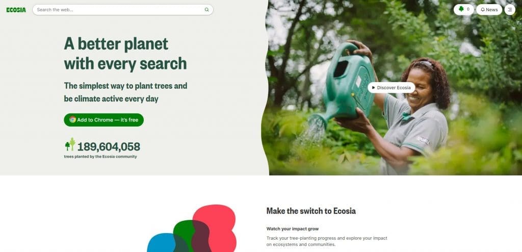 Ecosia Website